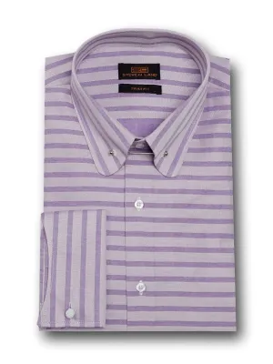 Unconventional Collar Bar Dress Shirt | Purple