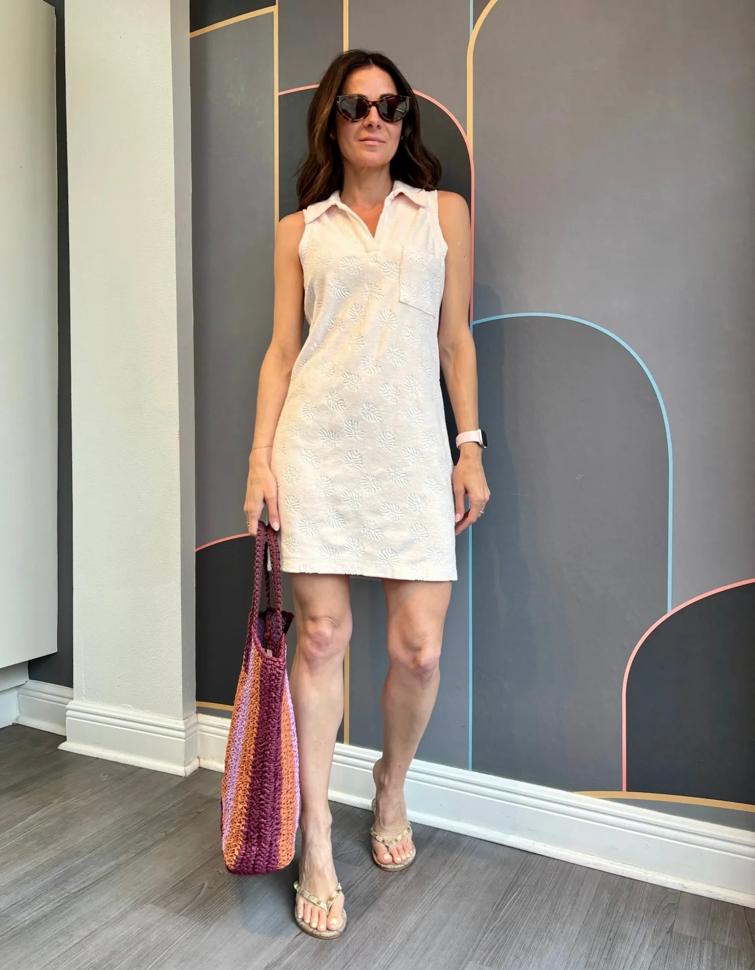 Sage Glow Sleeveless Polo Dress