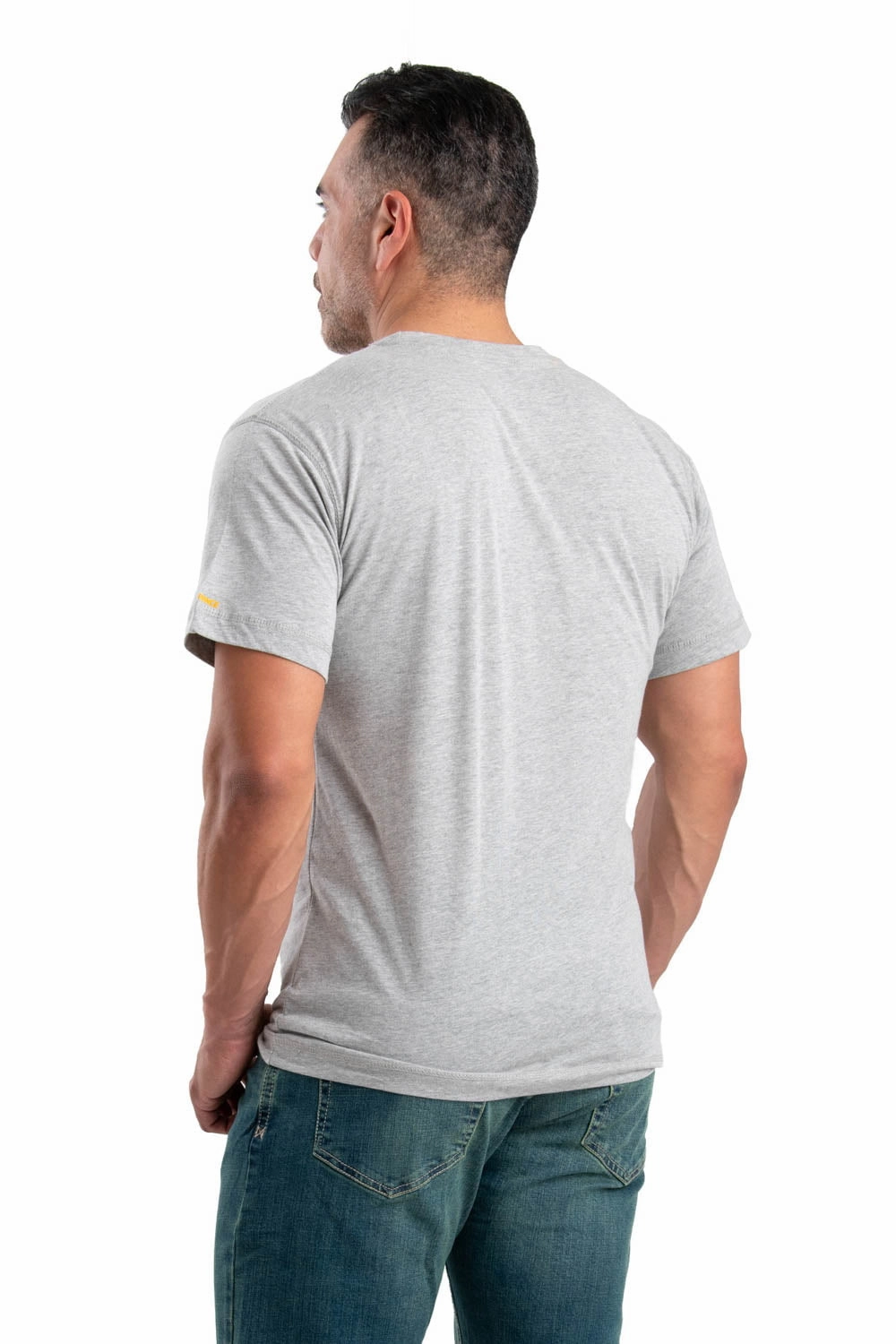 Active Wear Berne Mens Grey 100% Cotton Lightweight Performance Tee S/S