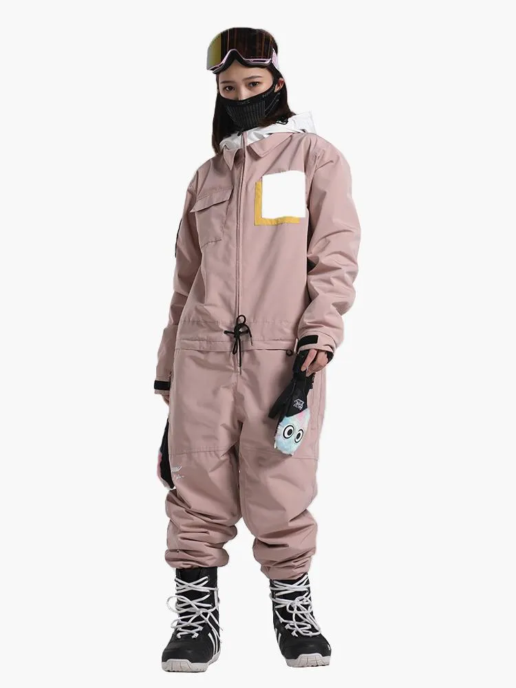 Unisex New Product Single And Double Board Thick Warm Winter Plus Size One-Piece Ski Suit