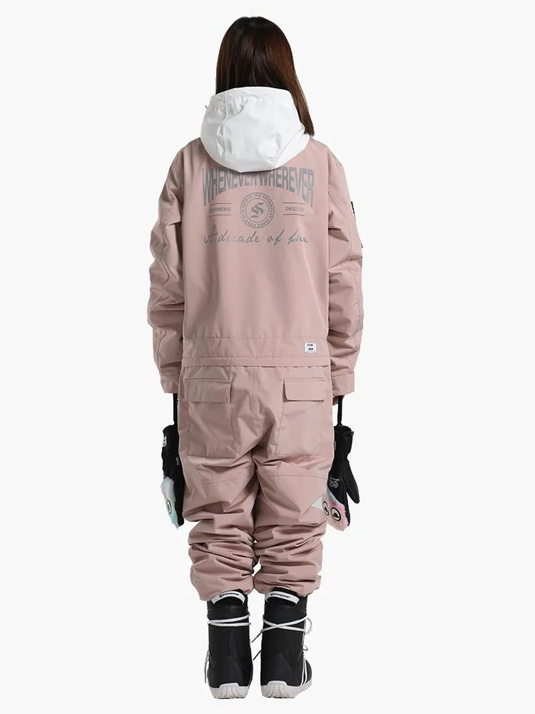 Unisex New Product Single And Double Board Thick Warm Winter Plus Size One-Piece Ski Suit