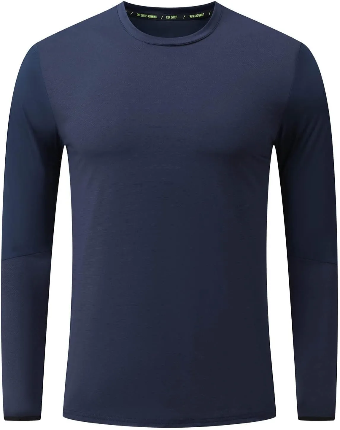 UPF 50  Mens Swim Shirts, Long Sleeve Sun Protection Fishing Rash Guard, Quick Dry UV Hiking T Shirt with Thumbhole