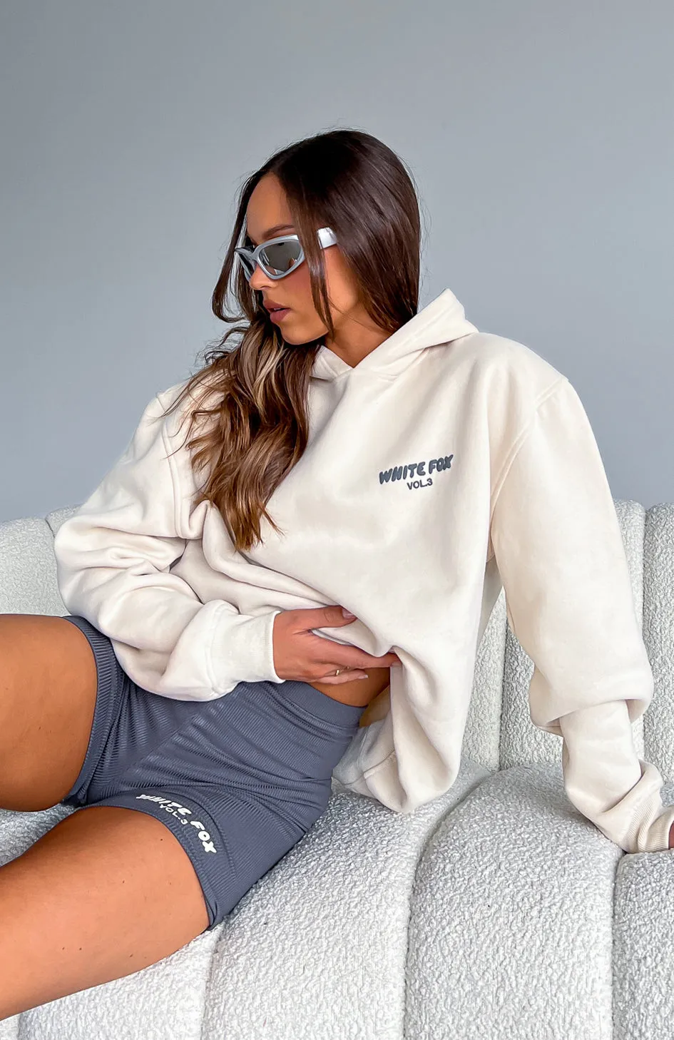 Modern Casual Look Offstage Ribbed Bike Shorts Charcoal