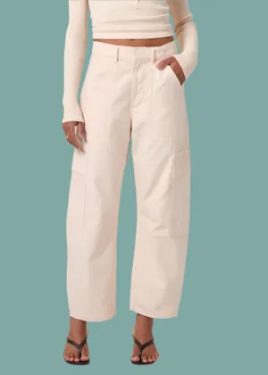 Anti Pilling Marcelle Low Slung Cargo in Sateen - Shrimp