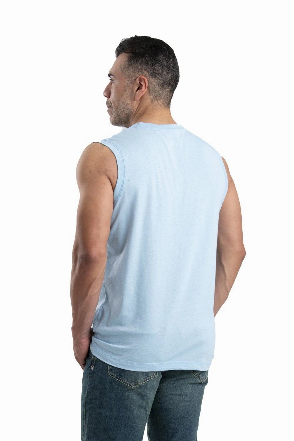 Berne Mens Carolina Cotton Blend Performance Pocket Tee S/L Graphic Art