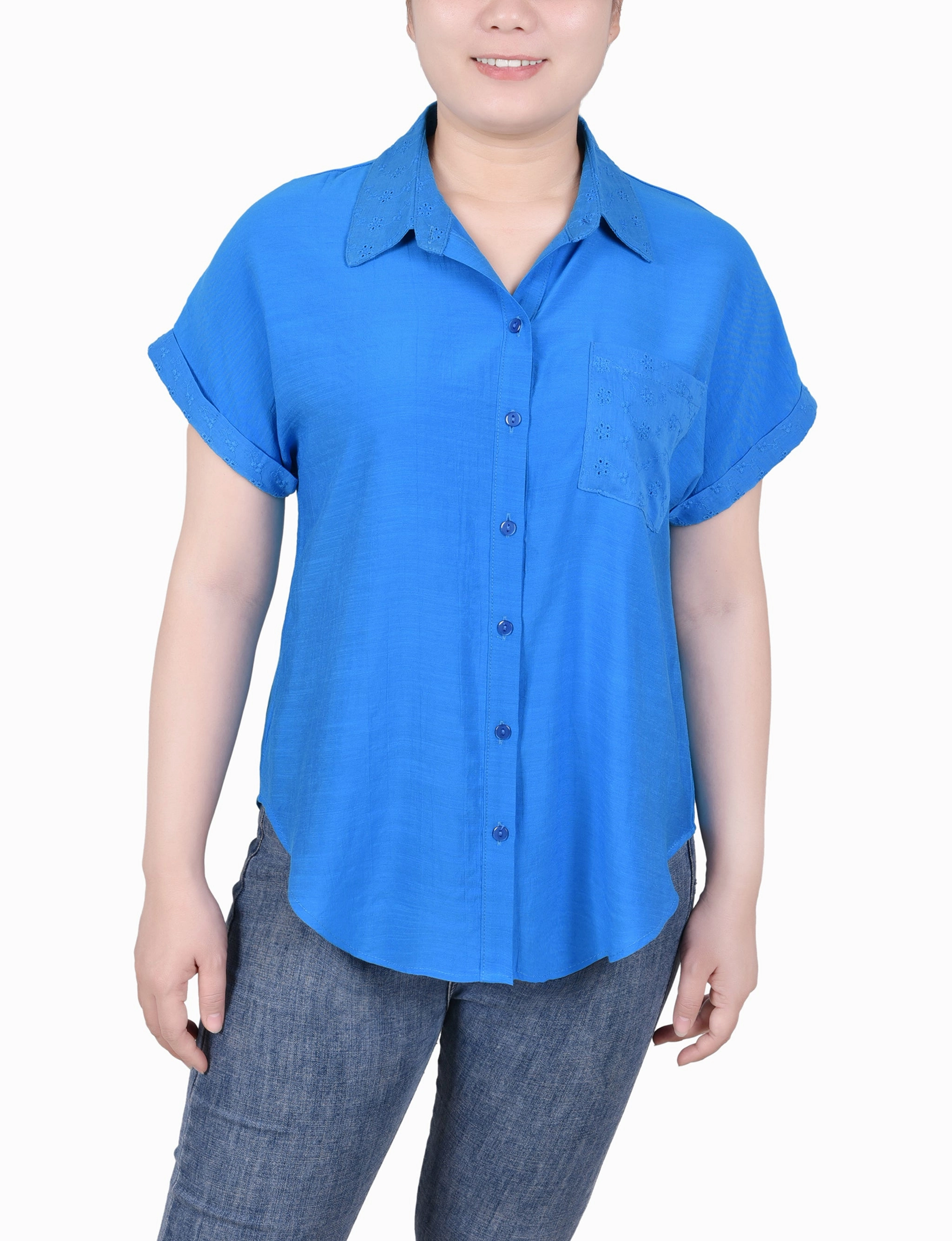 AntiPillingTreatment Short Extended Sleeve Blouse