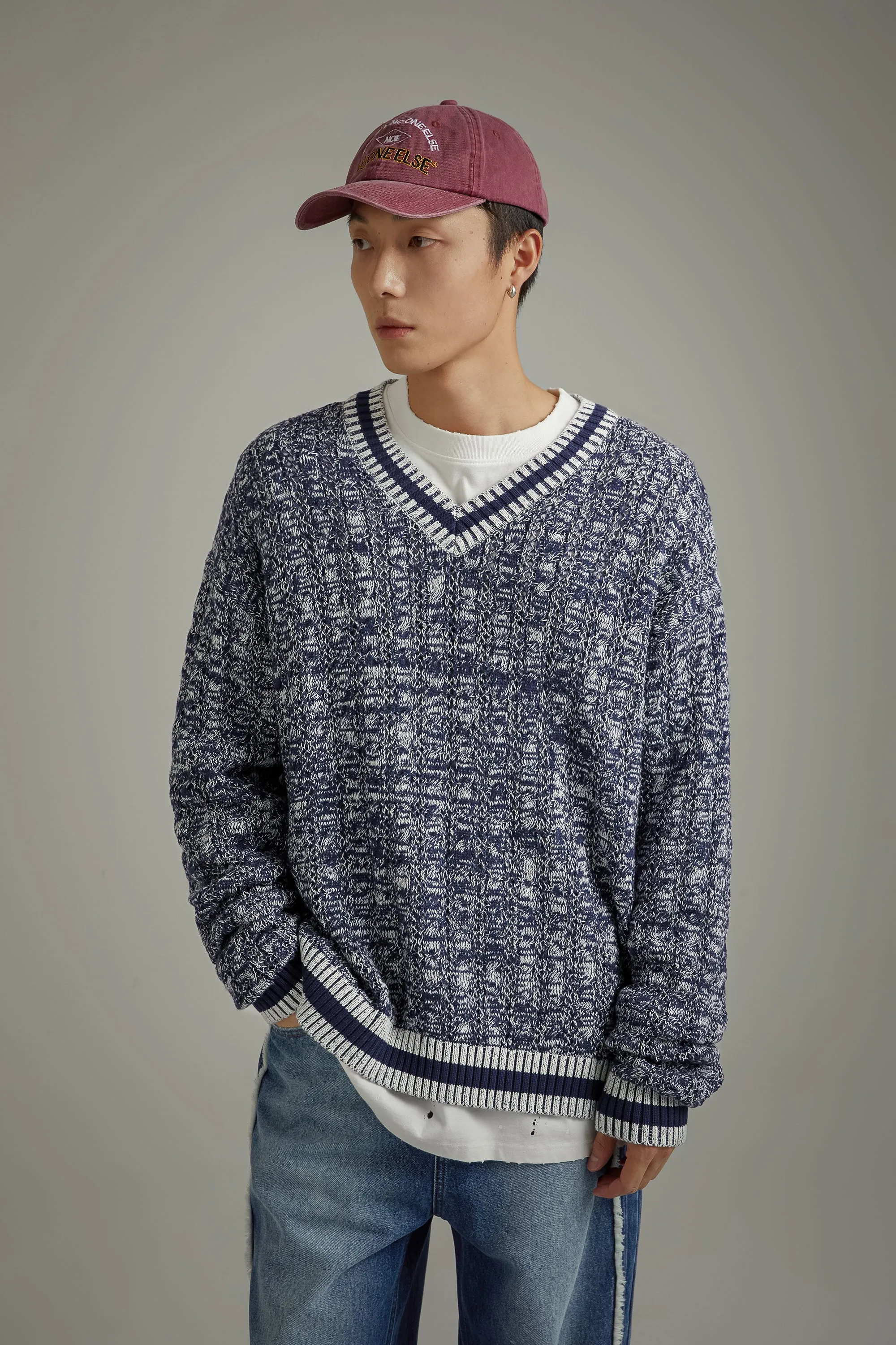 V-Neck Loose Knit Sweater