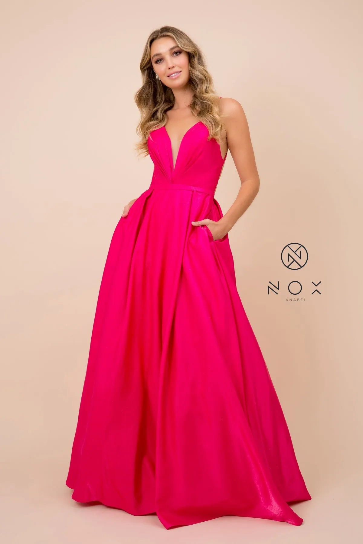 V-NECK SIMPLY A-LINE DRESS_M412