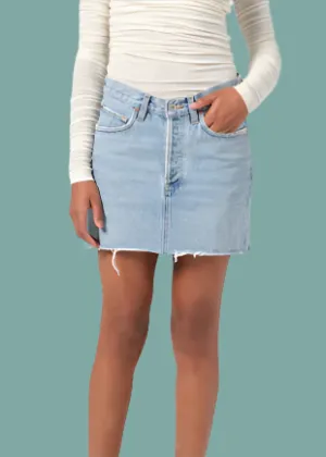 V-Waist Mini Skirt - Force Style Essential Layered Hem