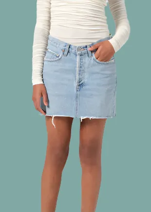 V-Waist Mini Skirt - Force Style Essential Layered Hem