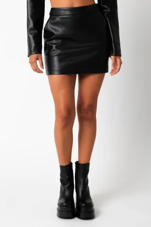 Vegan Leather Mini Skirt