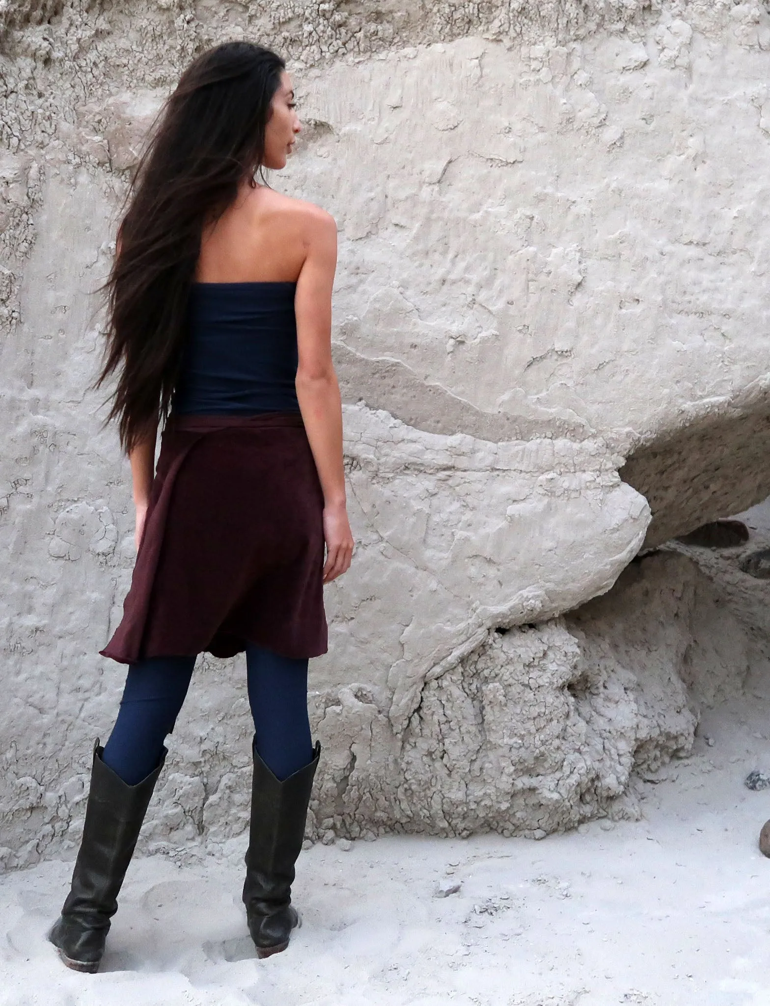 VELOUR Simplicity Wrap Short Skirt