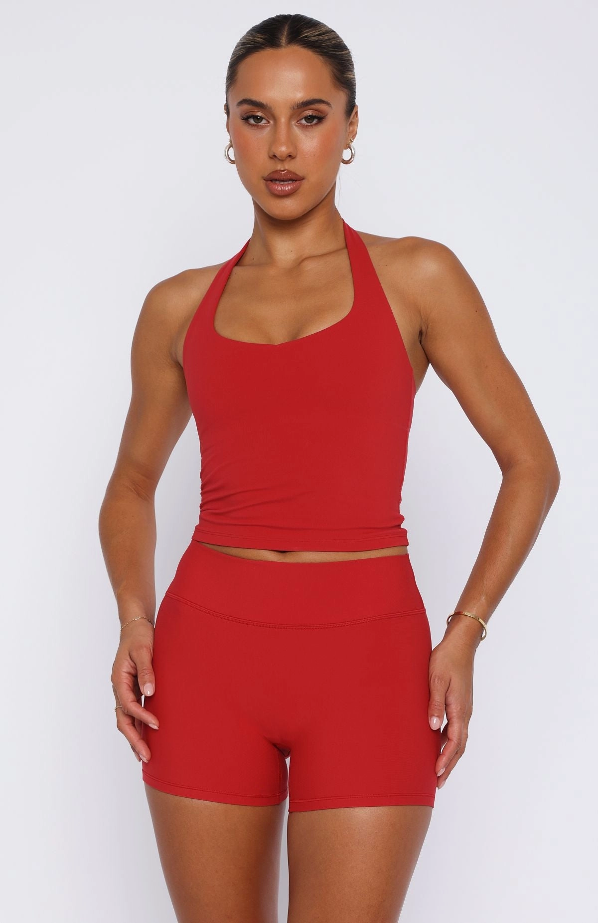 Body Pump Crop Cherry Red Relaxed Sweatshirt Breathable3DKnit