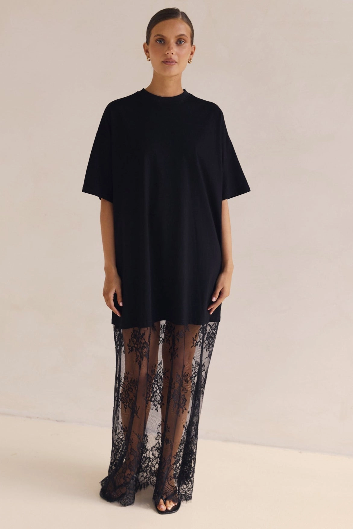 light layering Ophelia Maxi Dress (Black)