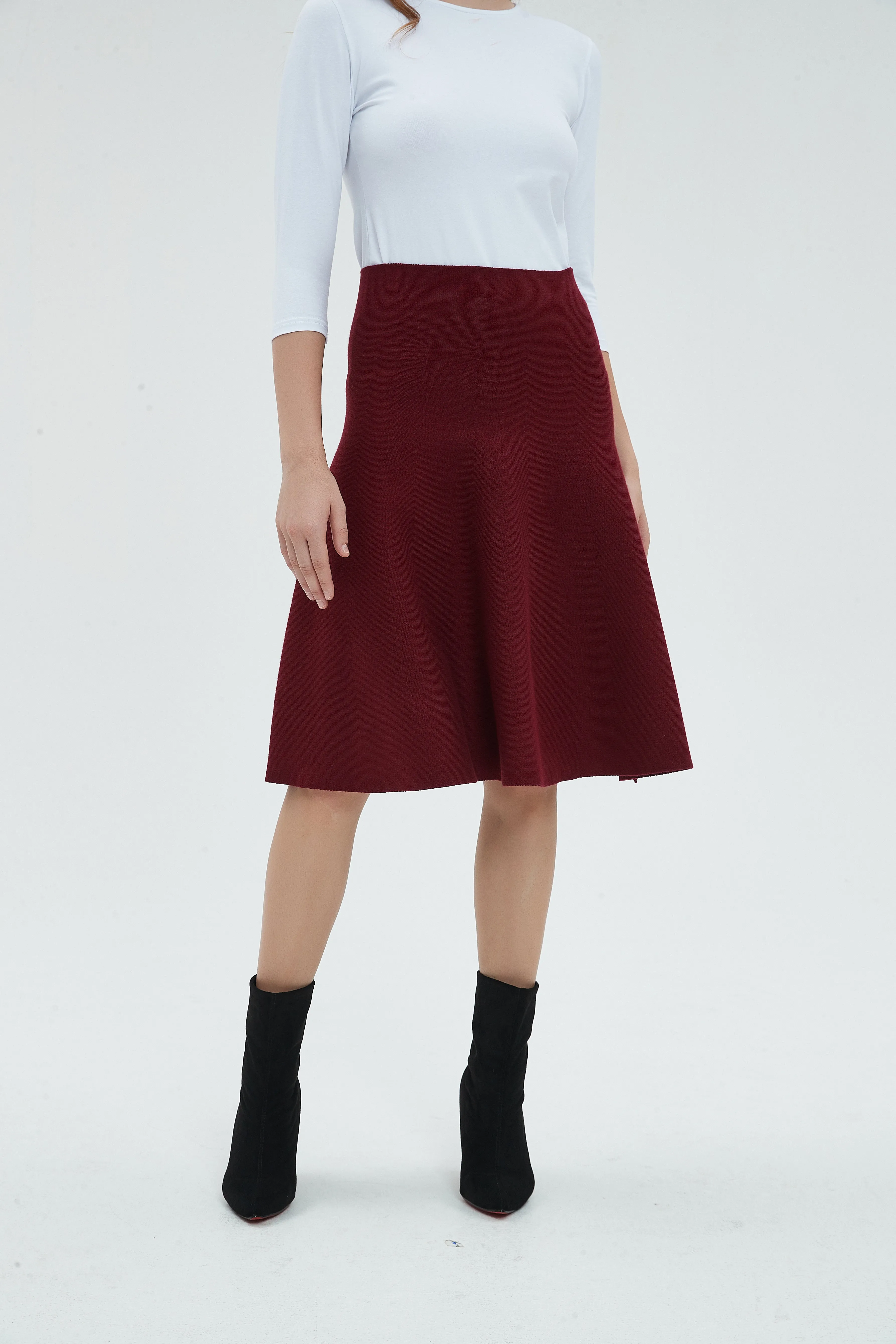 AMAZING  MM SKIRT - MAROON 2.0 Mix Culture