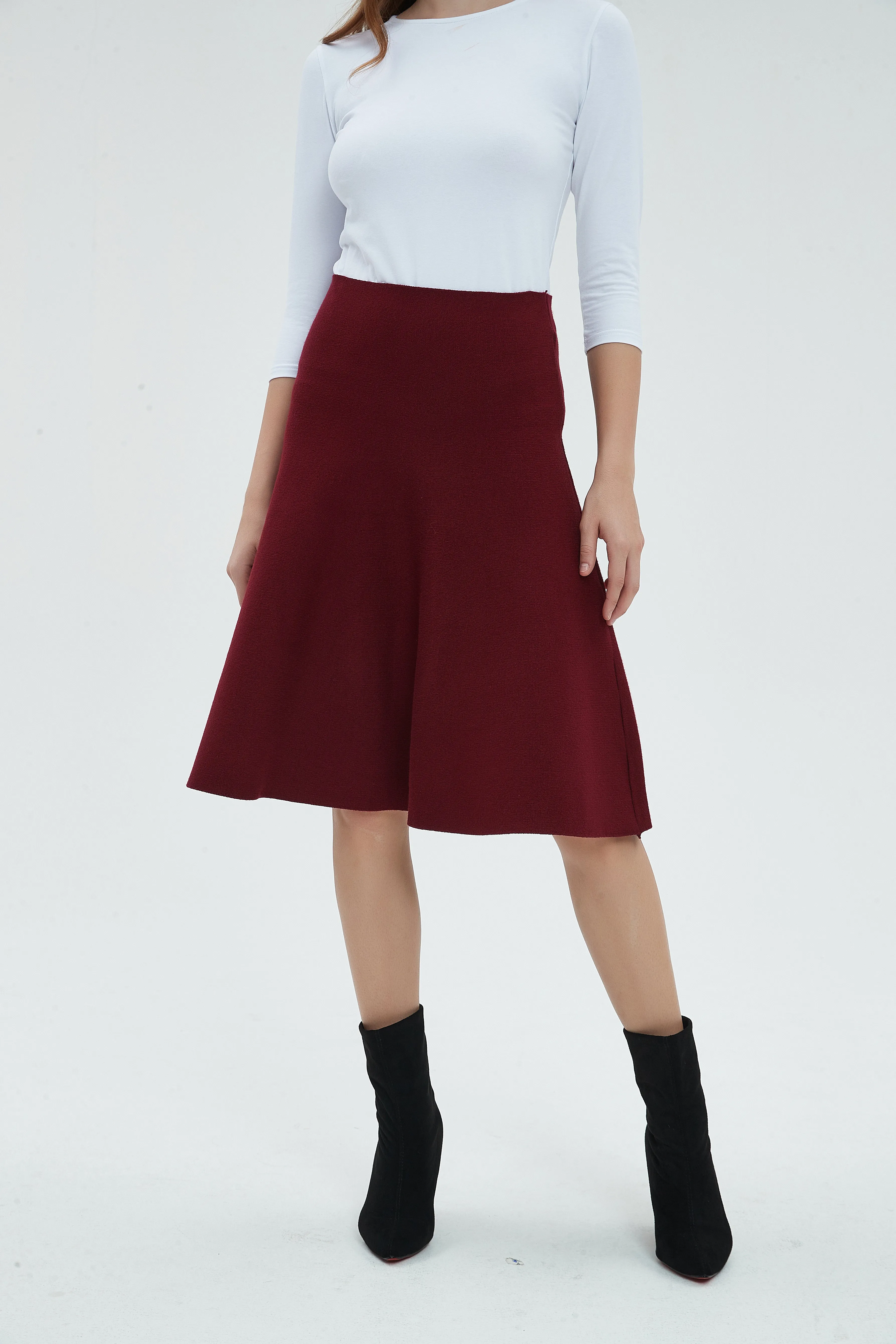 Soft Finish AMAZING  MM SKIRT - MAROON 2.0