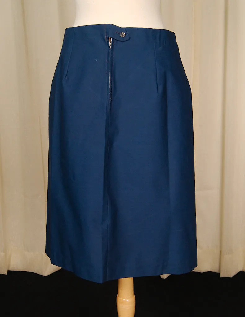 Vintage 1950s Blue A Line Skirt