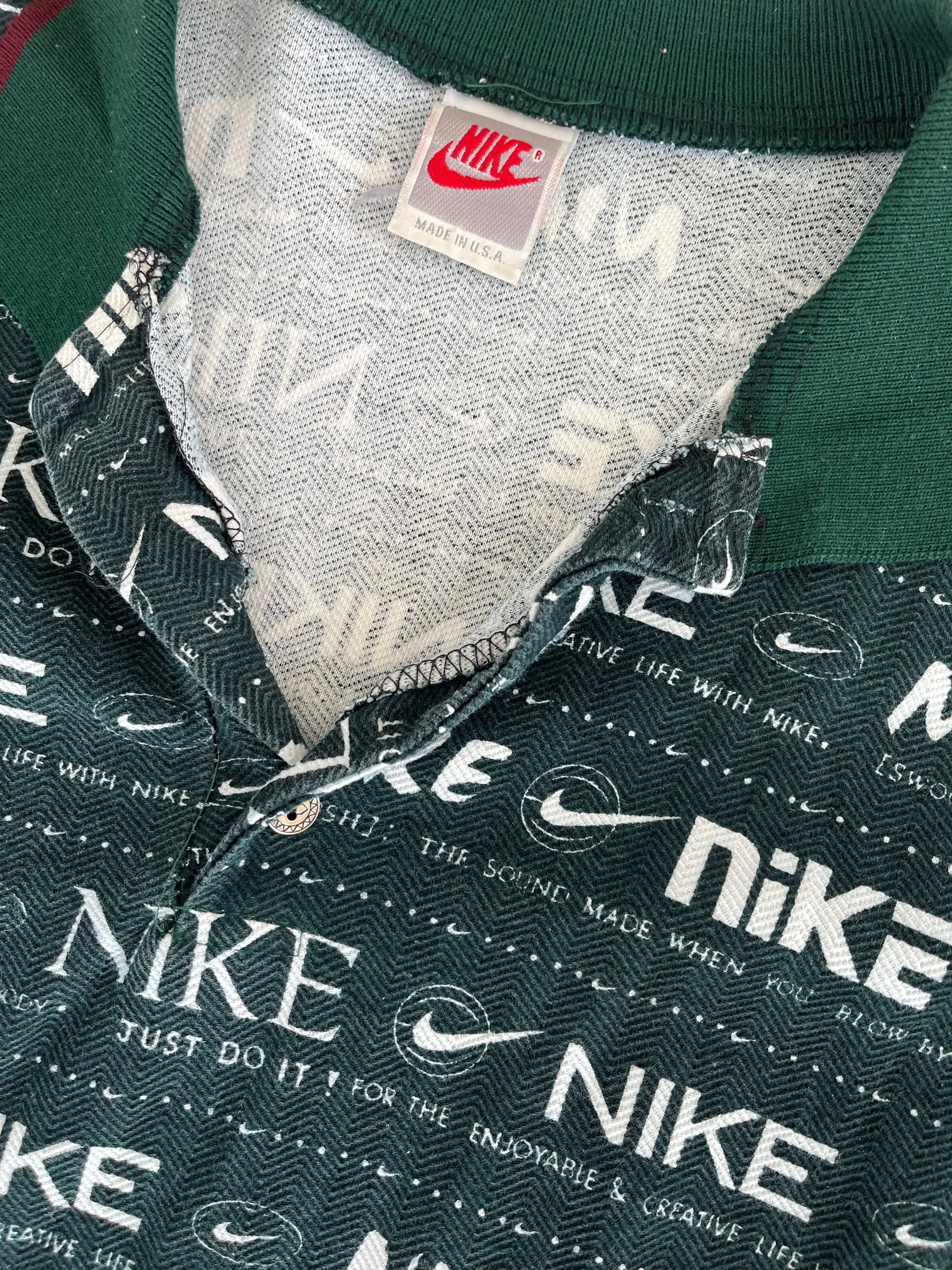 Vintage Nike Swoosh Polo Long Sleeve L