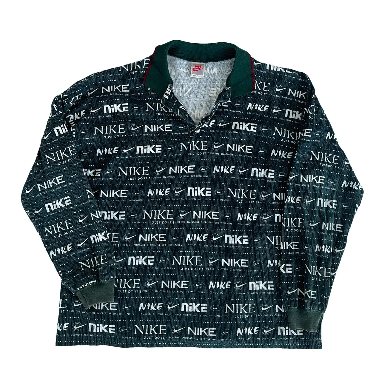 Vintage Nike Swoosh Polo Long Sleeve L