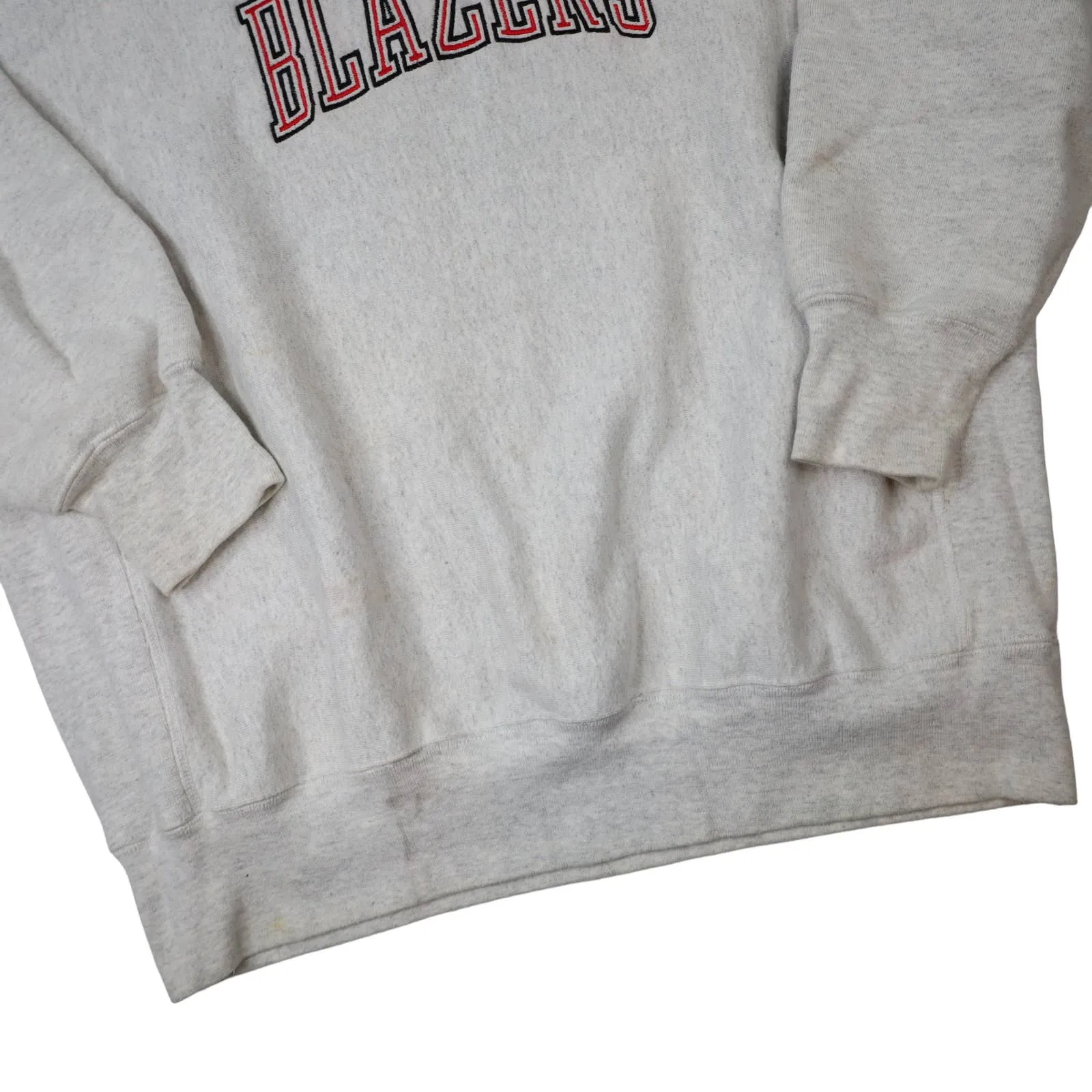 Vintage Portland Blazers Embroidered Spellout Sweatshirt - XL