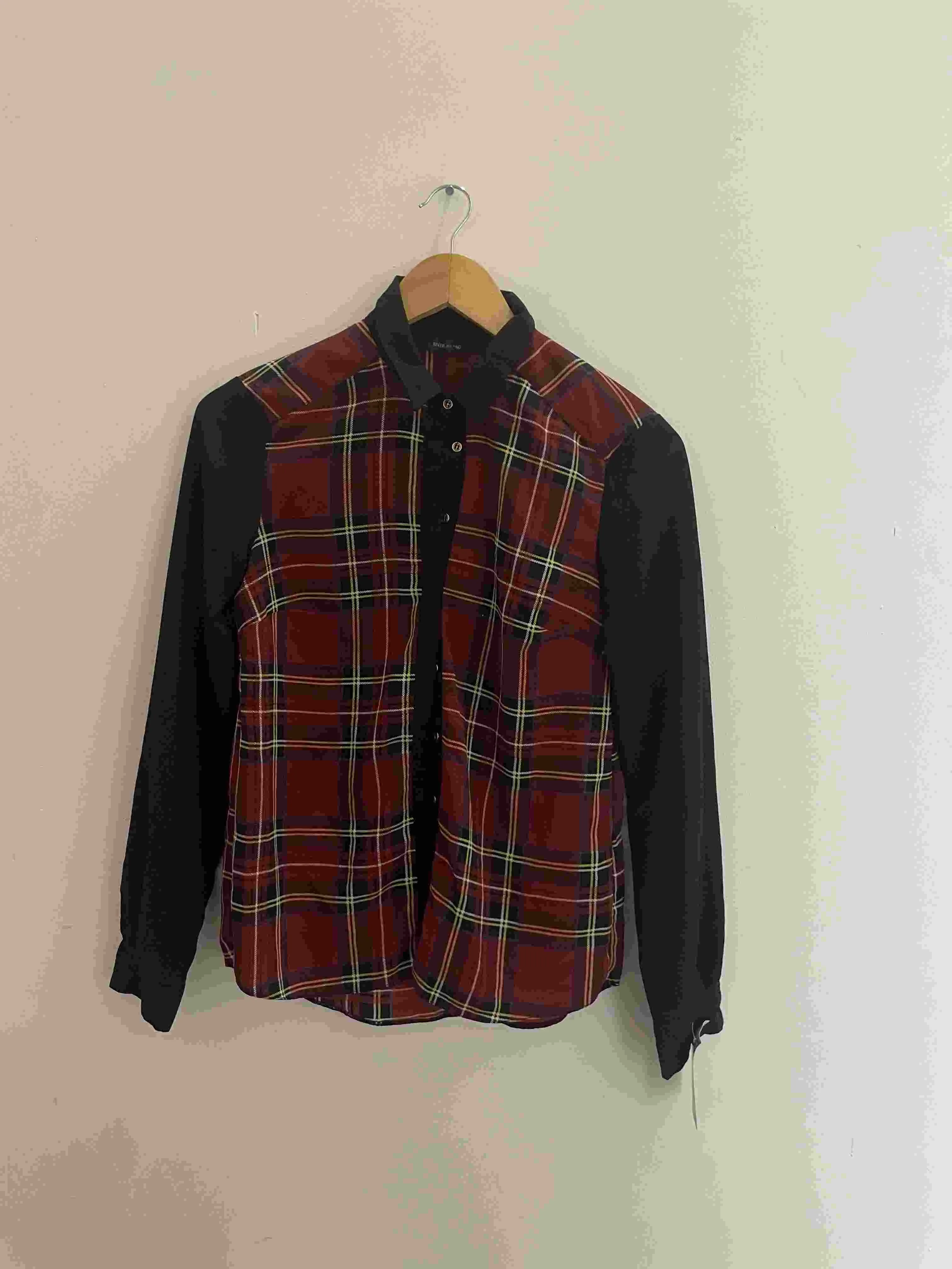 Vintage river island red checkered womens tartan shirt size 8