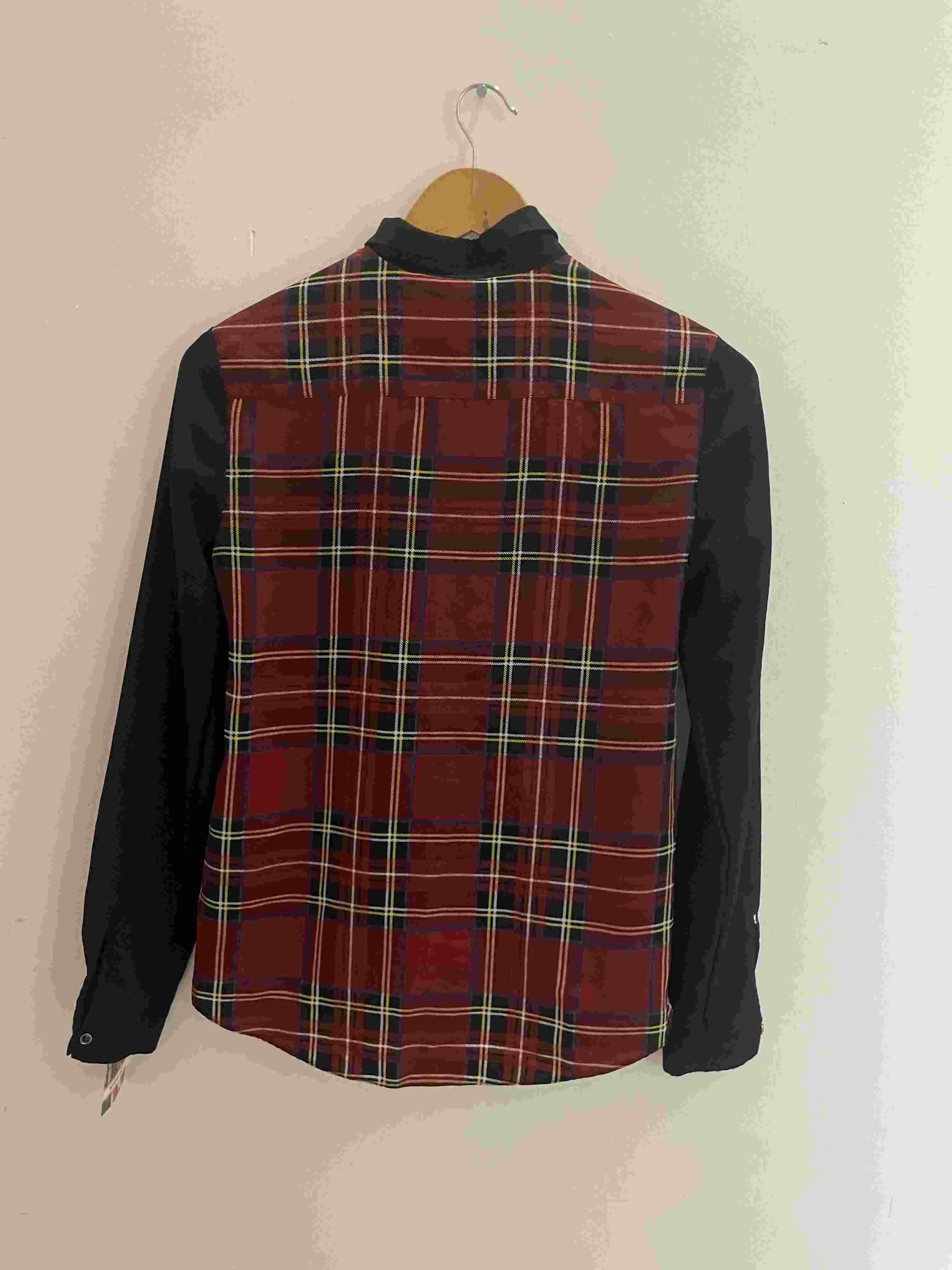 Vintage river island red checkered womens tartan shirt size 8