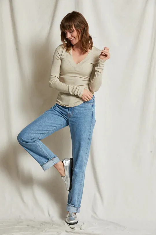 EcoConscious Processing Viola Tee - Heather Oatmeal