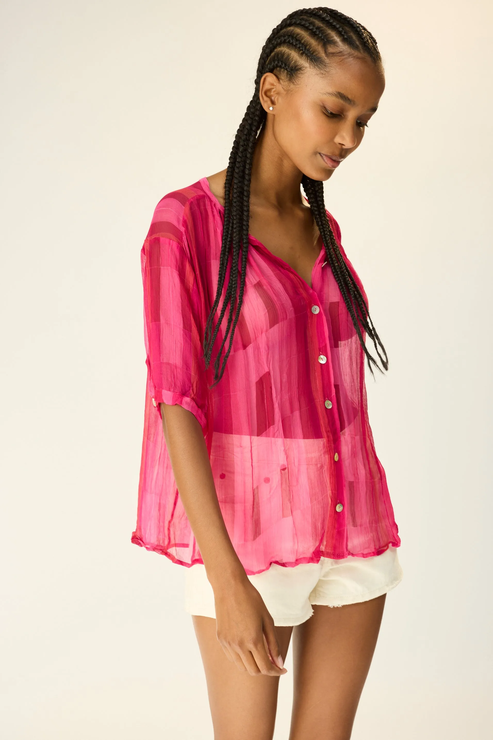 VIOLET TOP Flatlock stitching OdorResistantFinish