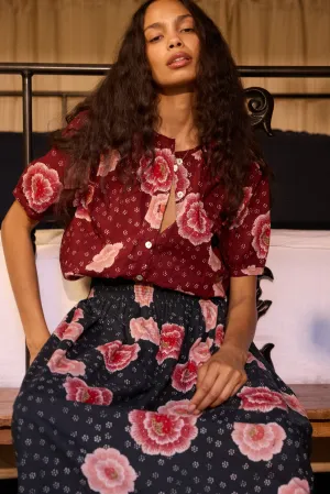 VIOLET TOP TaglessCollars Rolled Hem Detailing