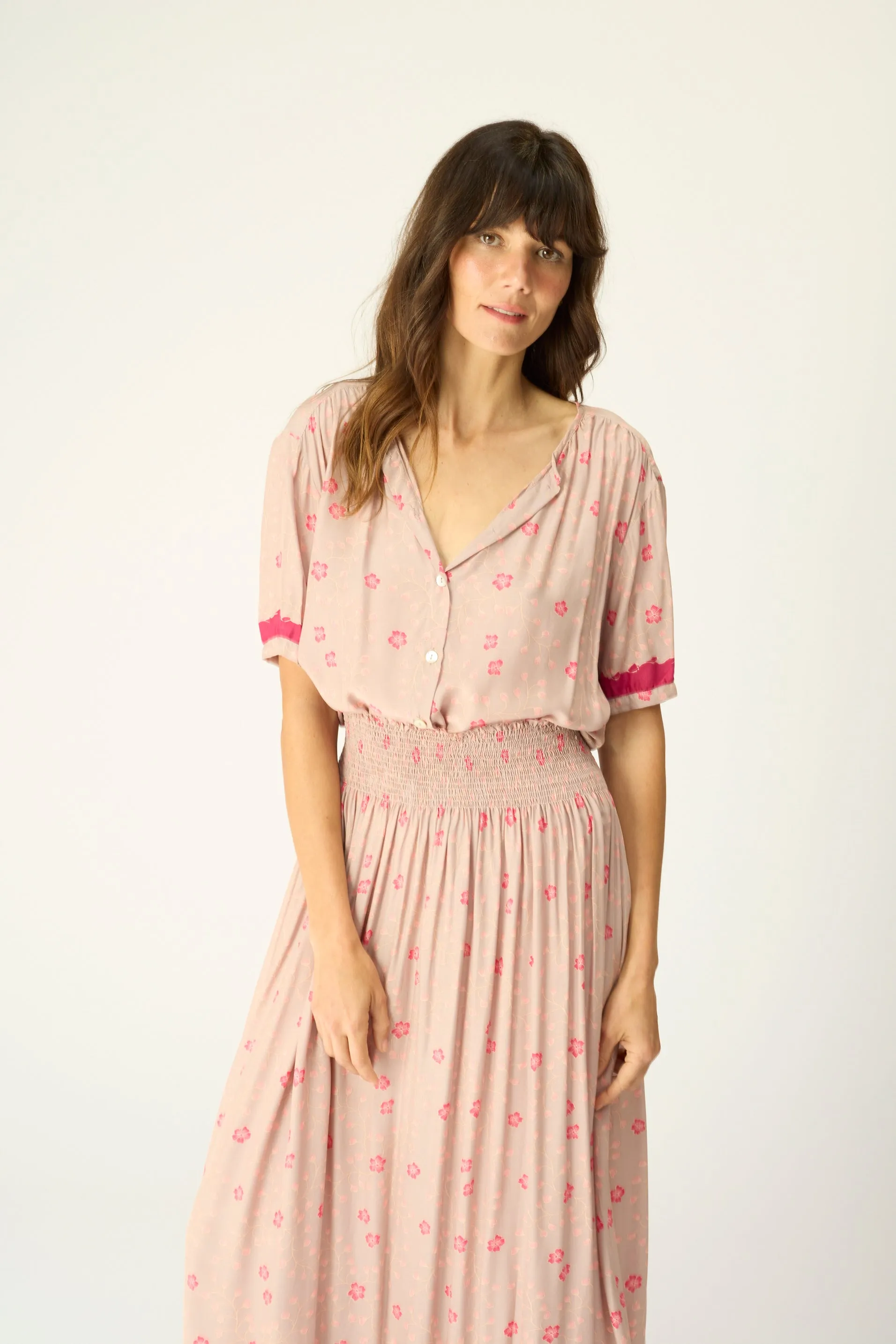 Layered Neckline VIOLET TOP