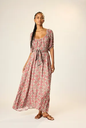 All-season VIVI DRESS WITH CONTRASTING SASH