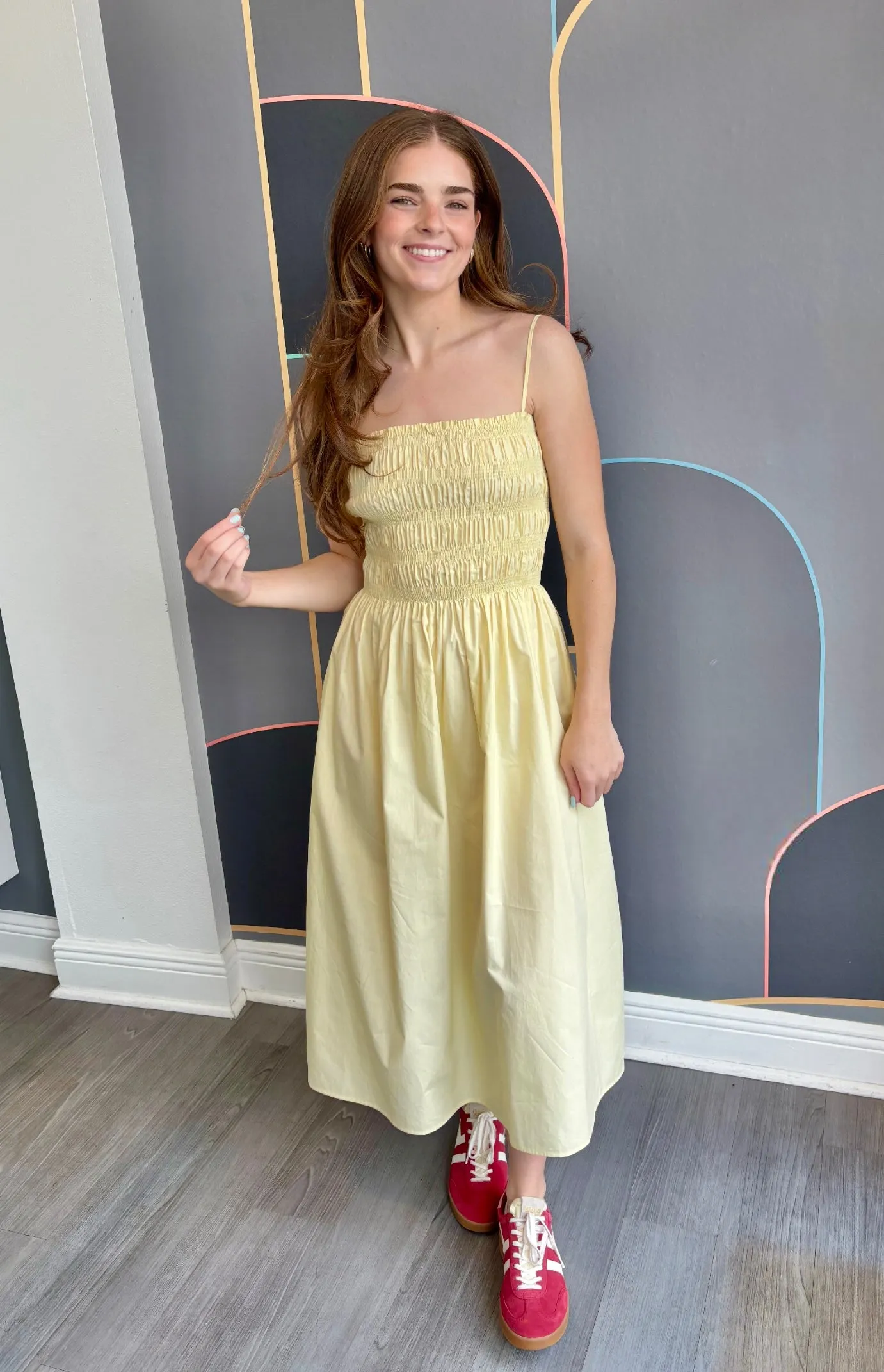 Stylish Pick Natural Layers Vivian Smocked Dress