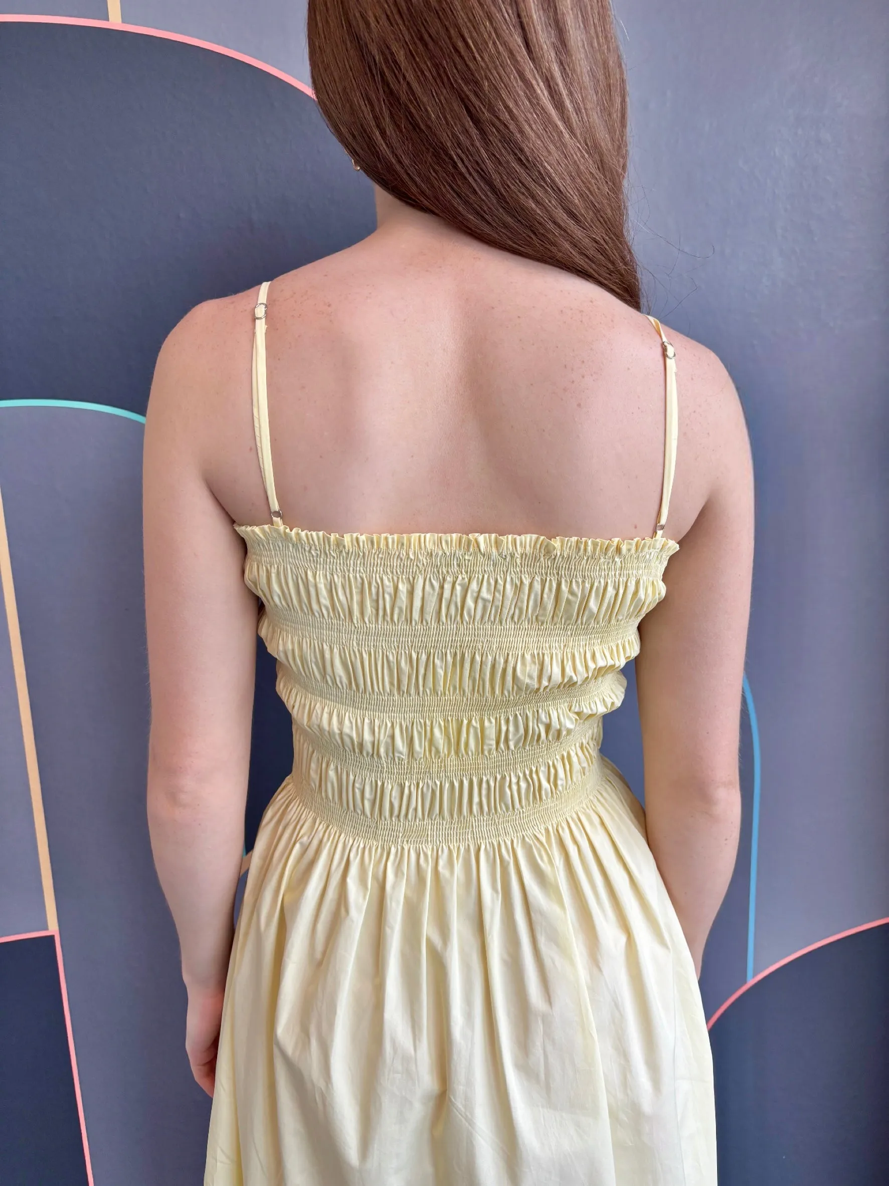 Vivian Smocked Dress Belted-Style Comfy Fit Wear