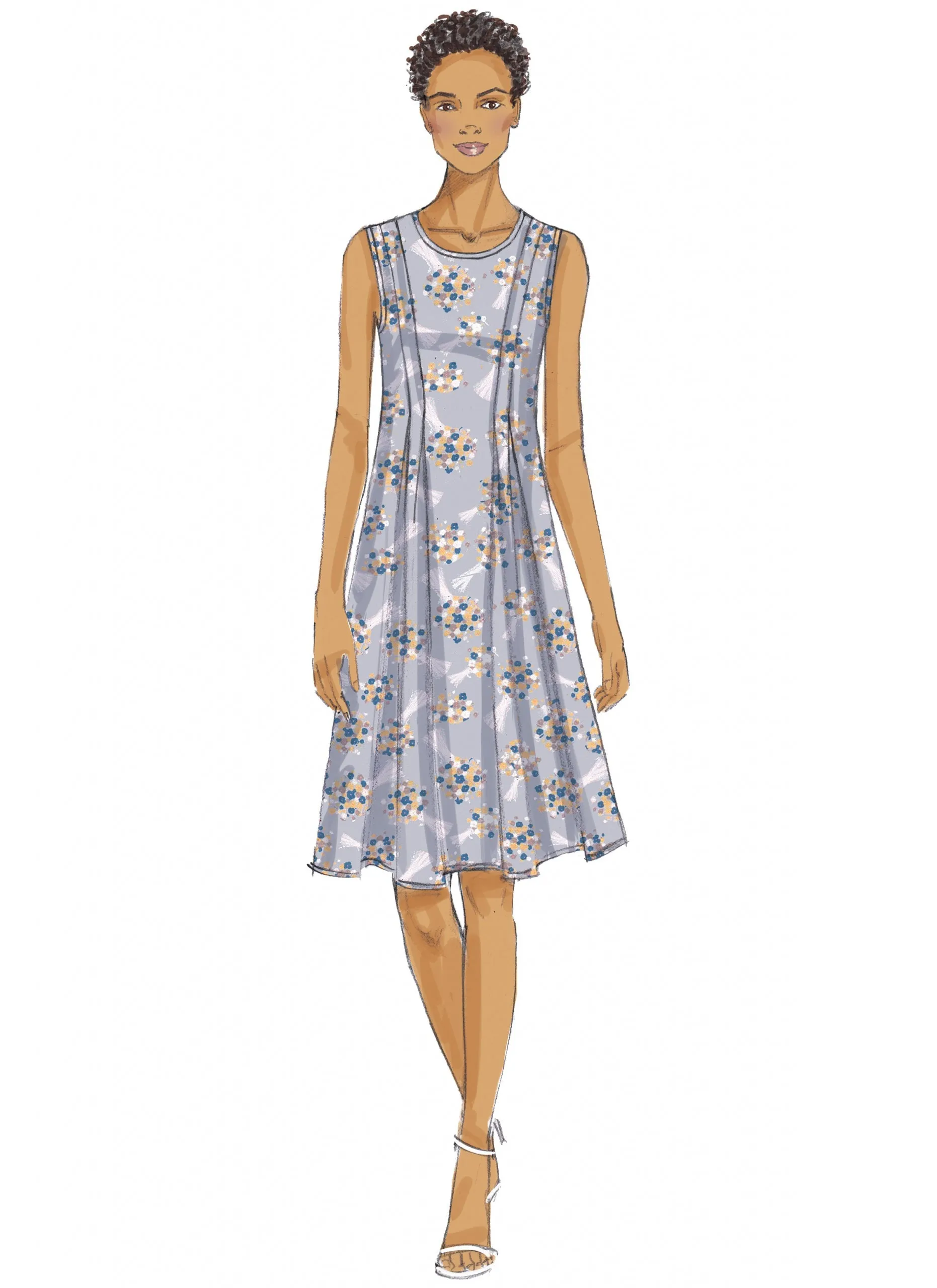 Vogue 9236 Released-Pleat Fit-and-Flare Dresses Pattern
