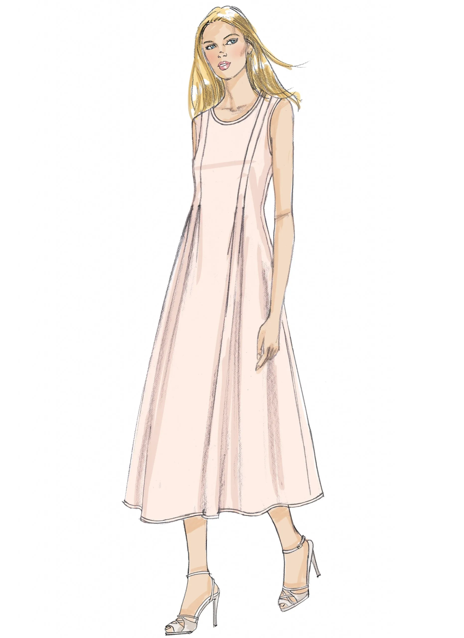 Vogue 9236 Released-Pleat Fit-and-Flare Dresses Pattern
