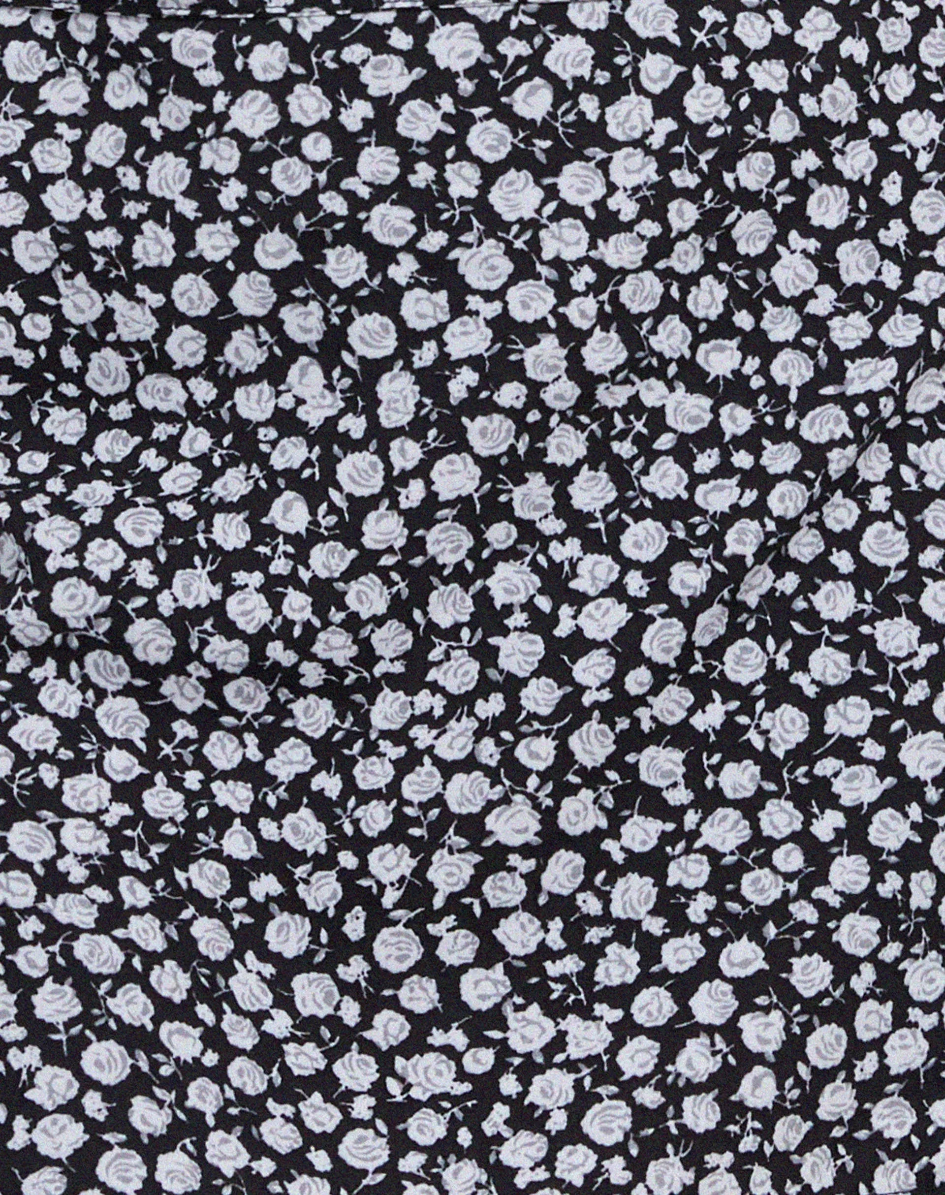 Volta Mini Skirt in Ditsy Rose Black