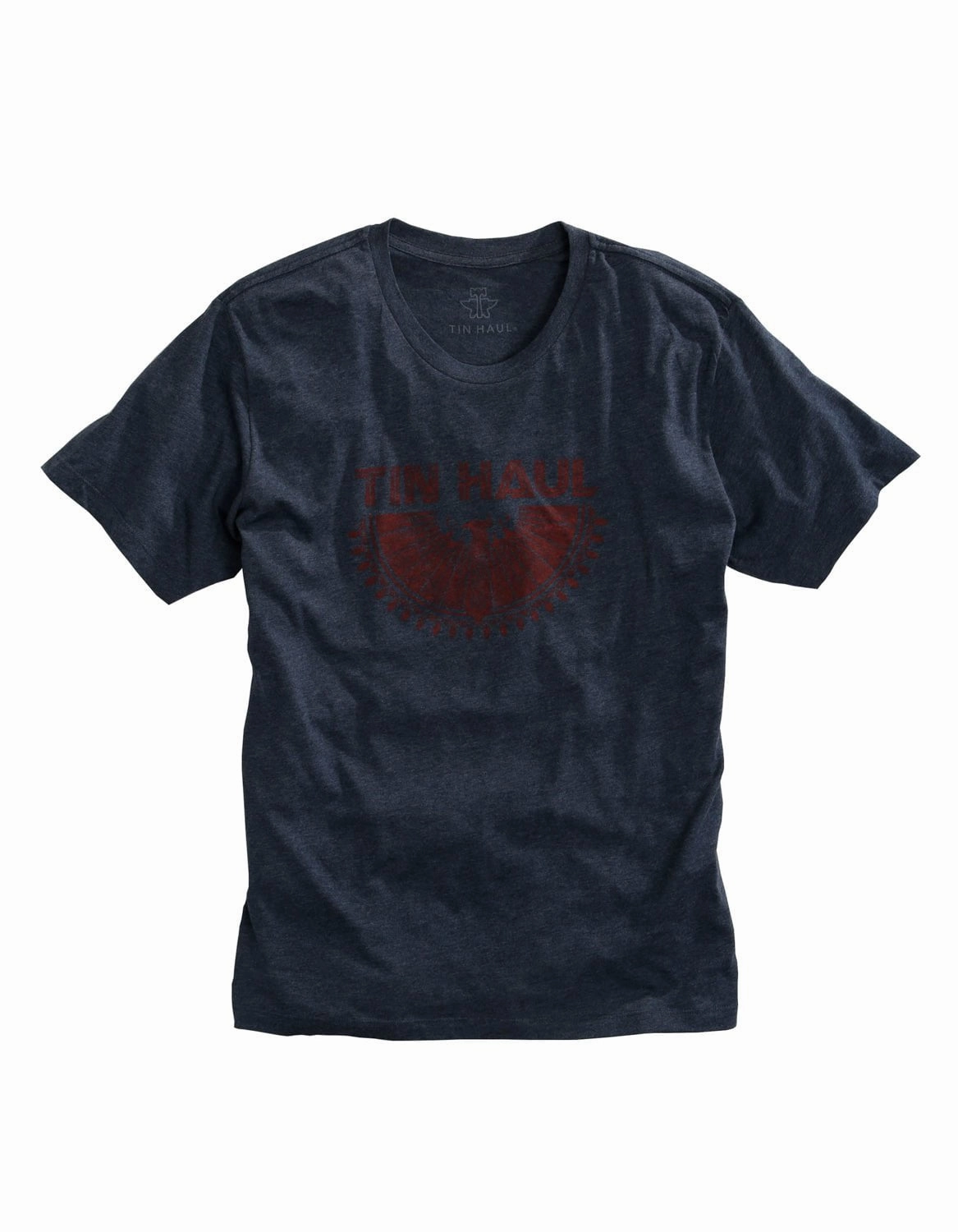 Tin Haul Mens Navy Cotton Blend Aztec Eagle S/S T-Shirt Wardrobe Must-Have
