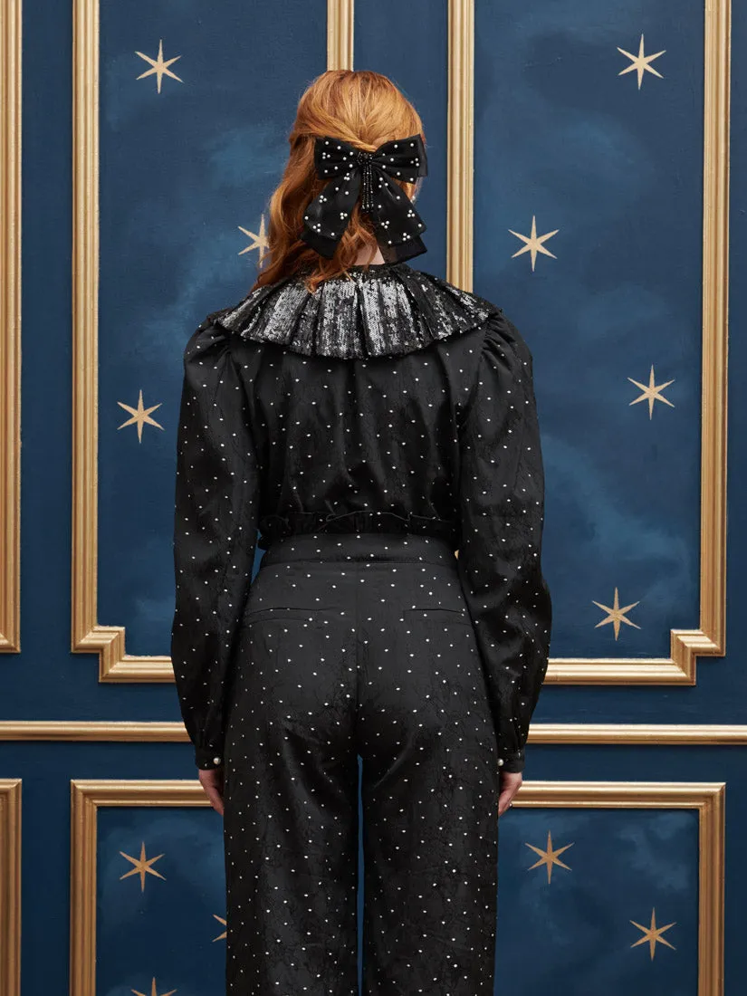 Waltz Sequin Collar Blouse