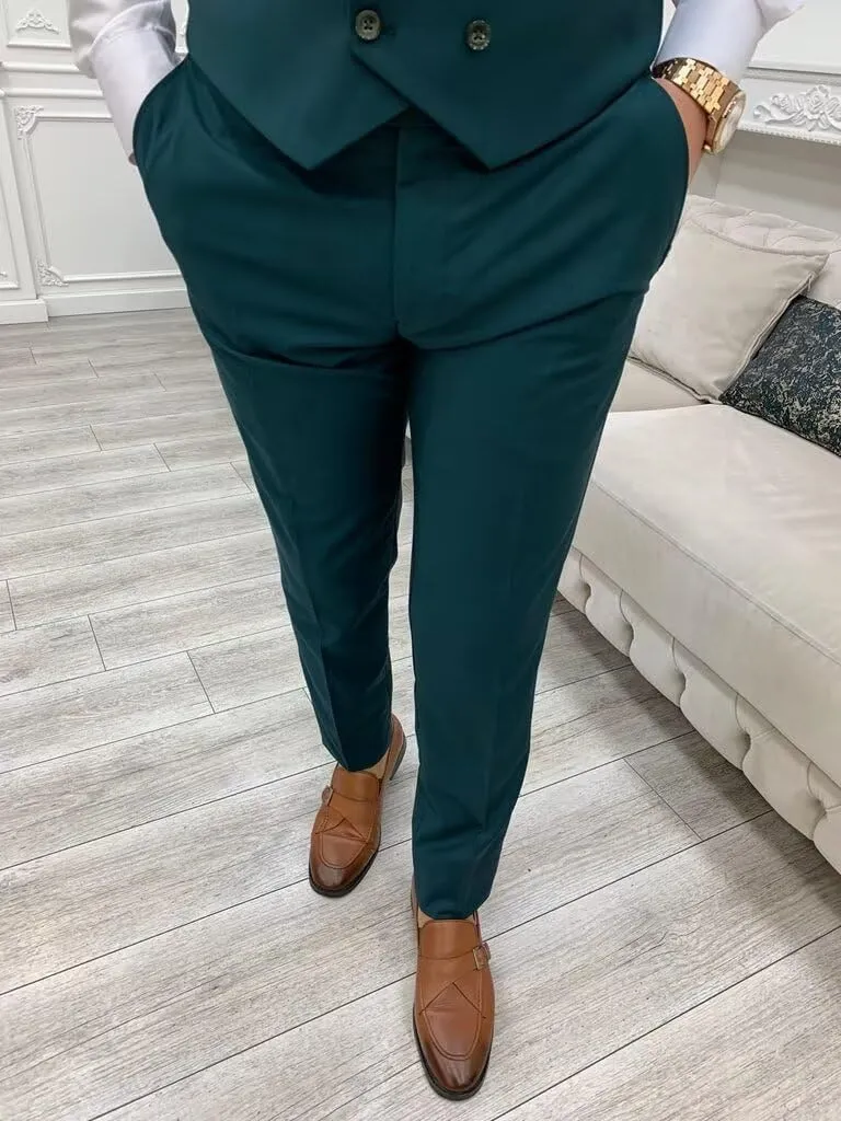 Wangyue Men's Suits Slim Fit 3 Piece Suit One Button Formal Wedding Groomsmen Suits Prom Tuxedo