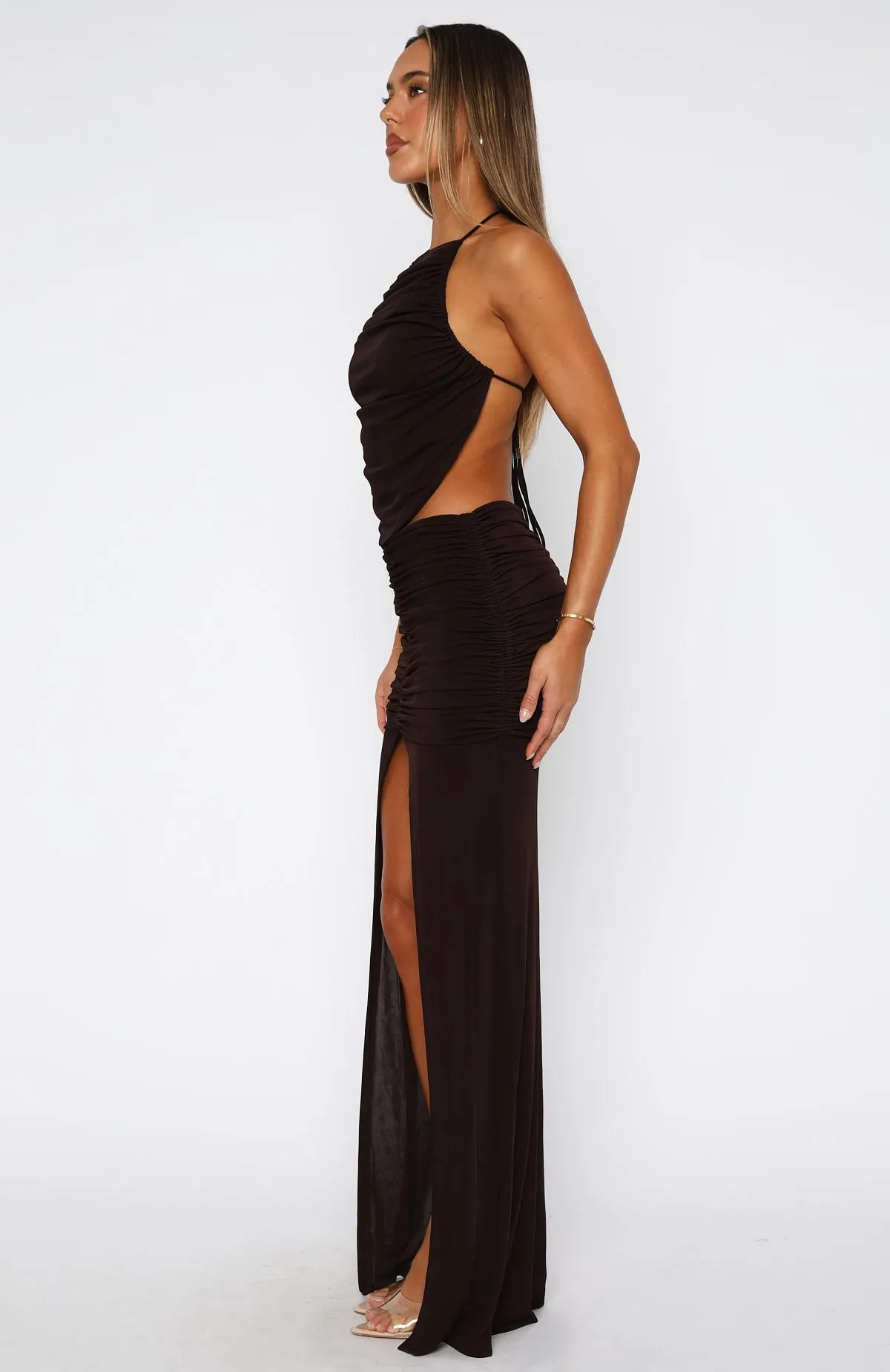 Everlasting Midi Skirt Chocolate Water Repellent