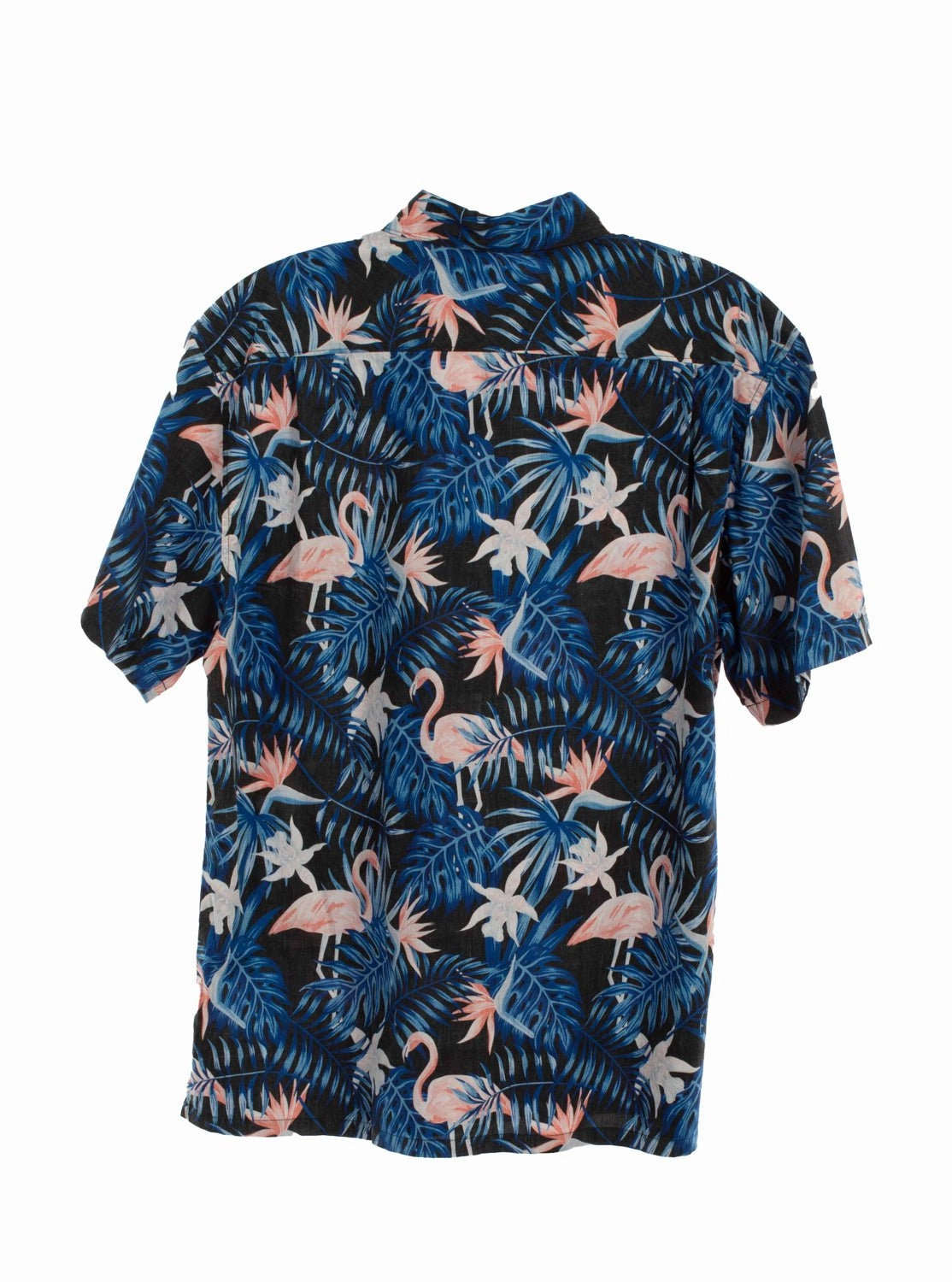 Comfortable Look Fashionable Layer Scully Mens Flamingos Black 100% Cotton S/S Shirt