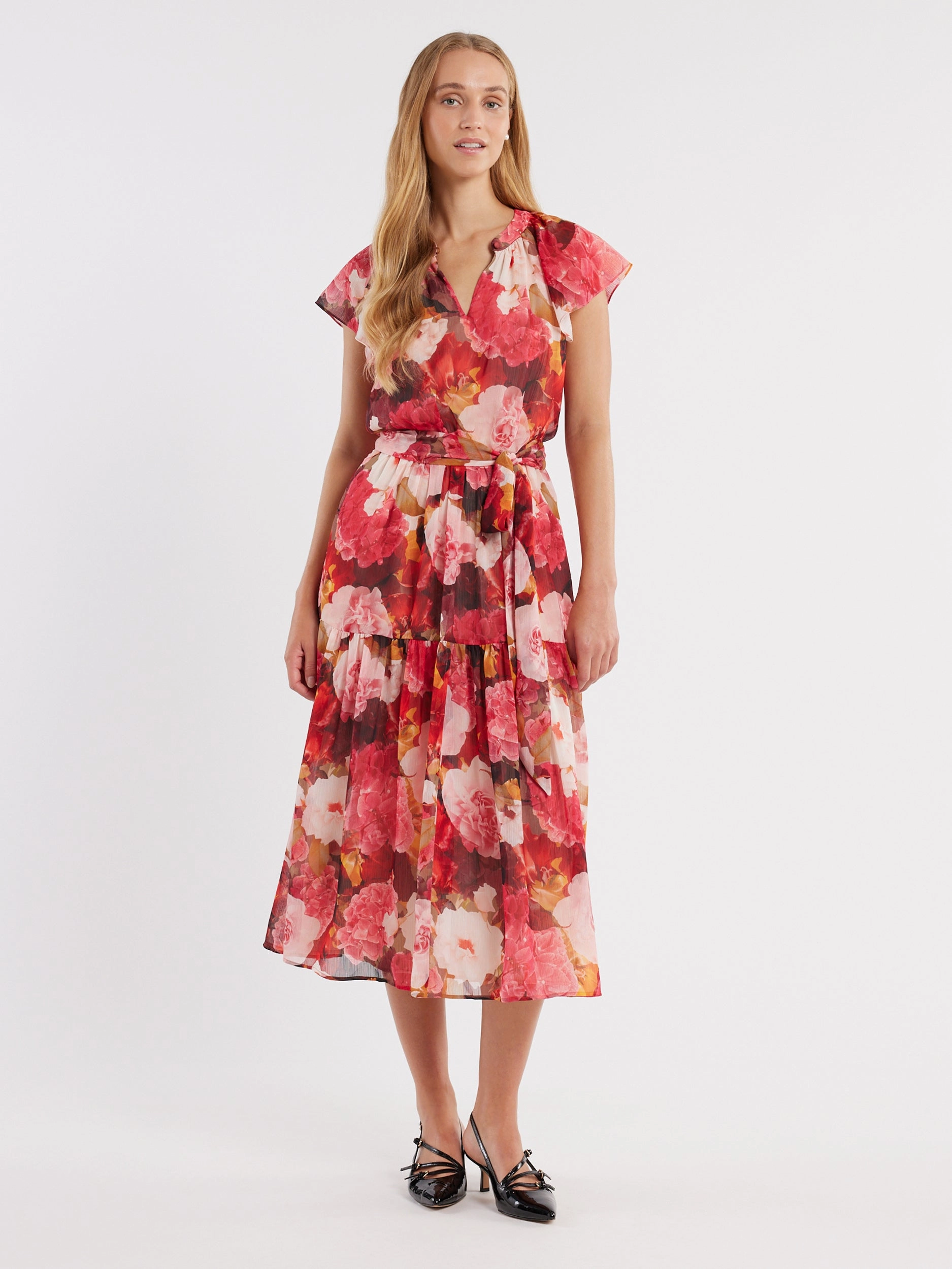 Calm Grace Flowing Design Canvas Bloom Dress