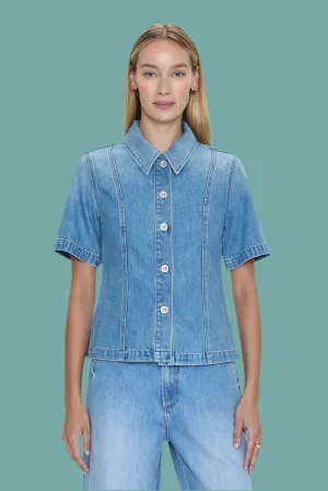 Cyndi Denim Shirt Soft Material NonChafeCollarTech