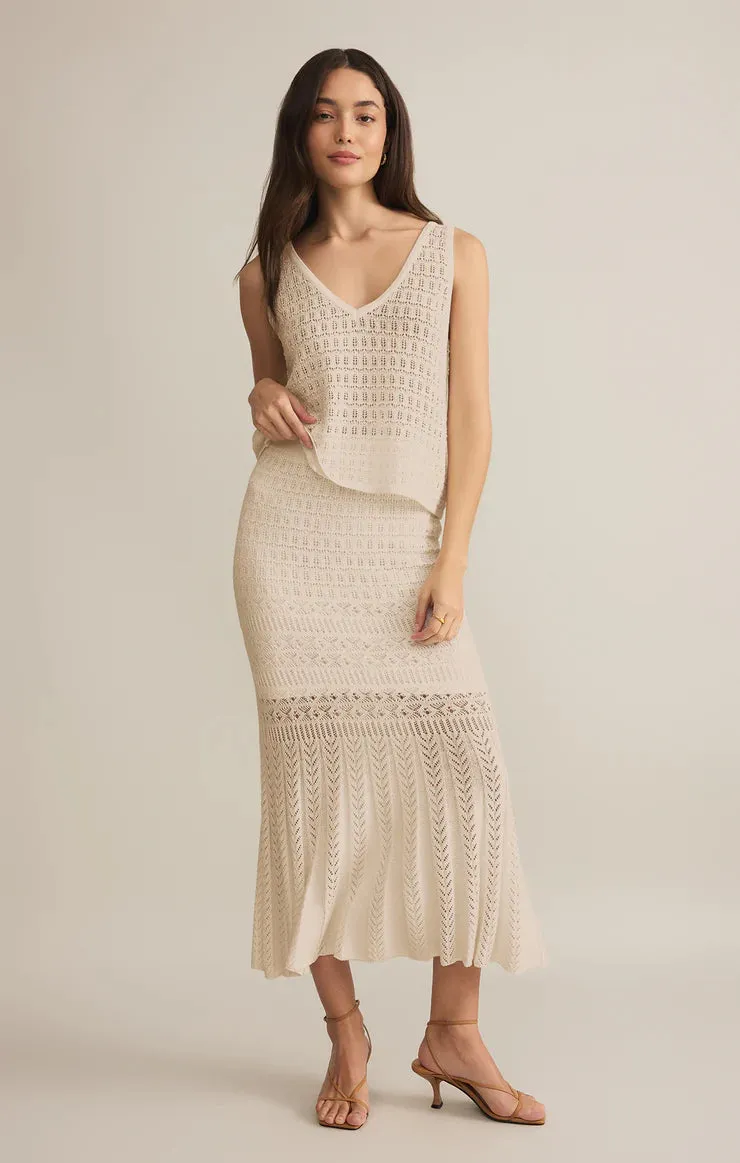 City Ready Soria Crochet Midi Skirt