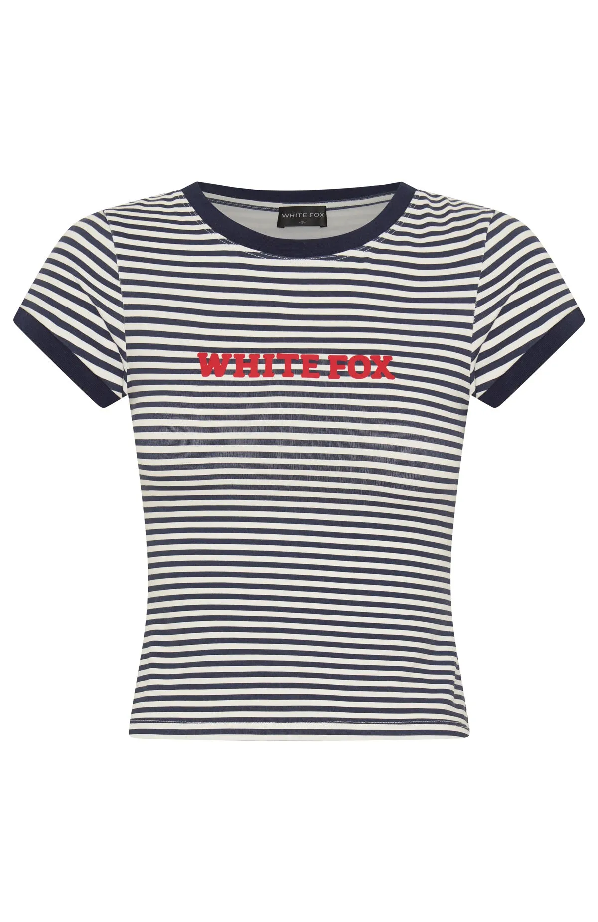 Weekend High Baby Tee Navy Stripe Casual Long Sleeve