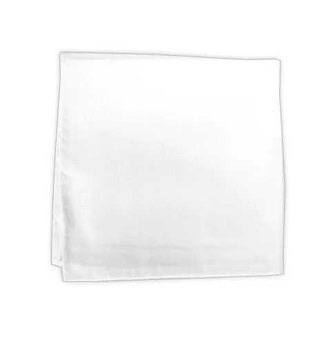 White Cotton Pocket Square