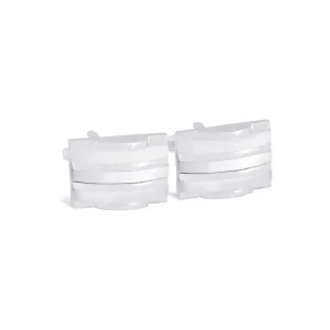 White Mother of Pearl Lattice cufflinks
