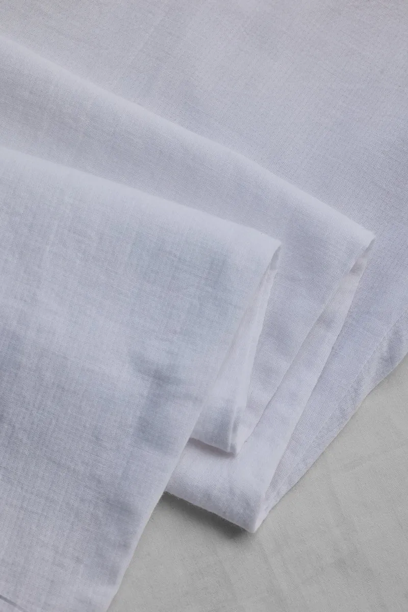 White Plain Slim Fit Trousers