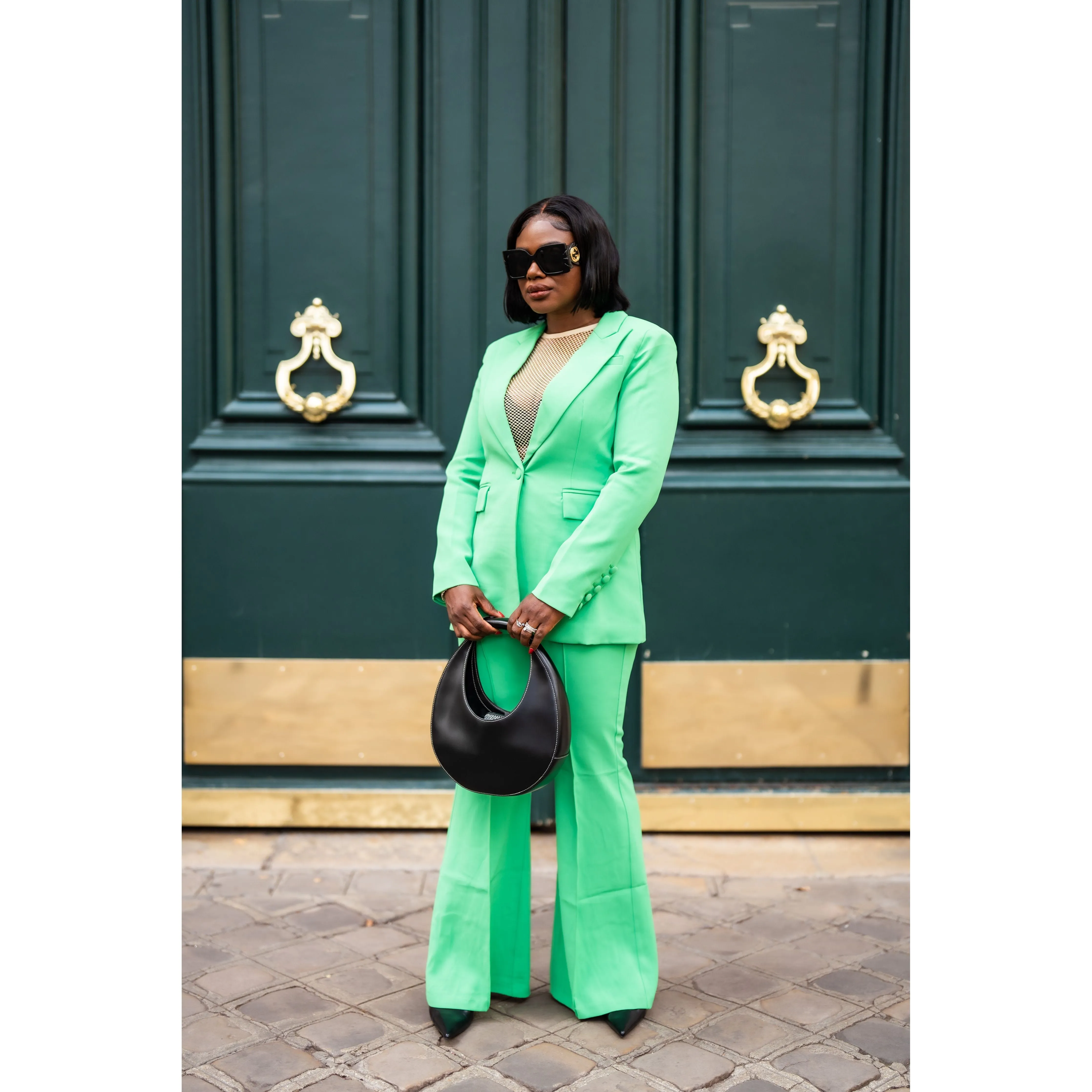 WHITNEY Green Trouser Two Piece Sets