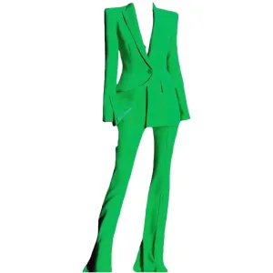WHITNEY Green Trouser Two Piece Sets
